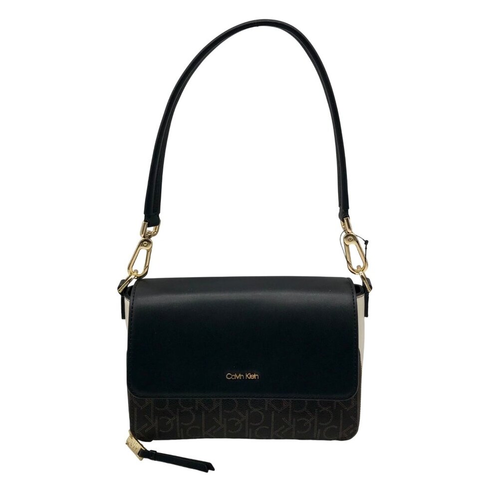 Calvin Klein Multicolor Faux Leather Signature Flap Millie Shoulder Bag